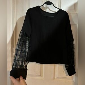 Black long sleeve blouse